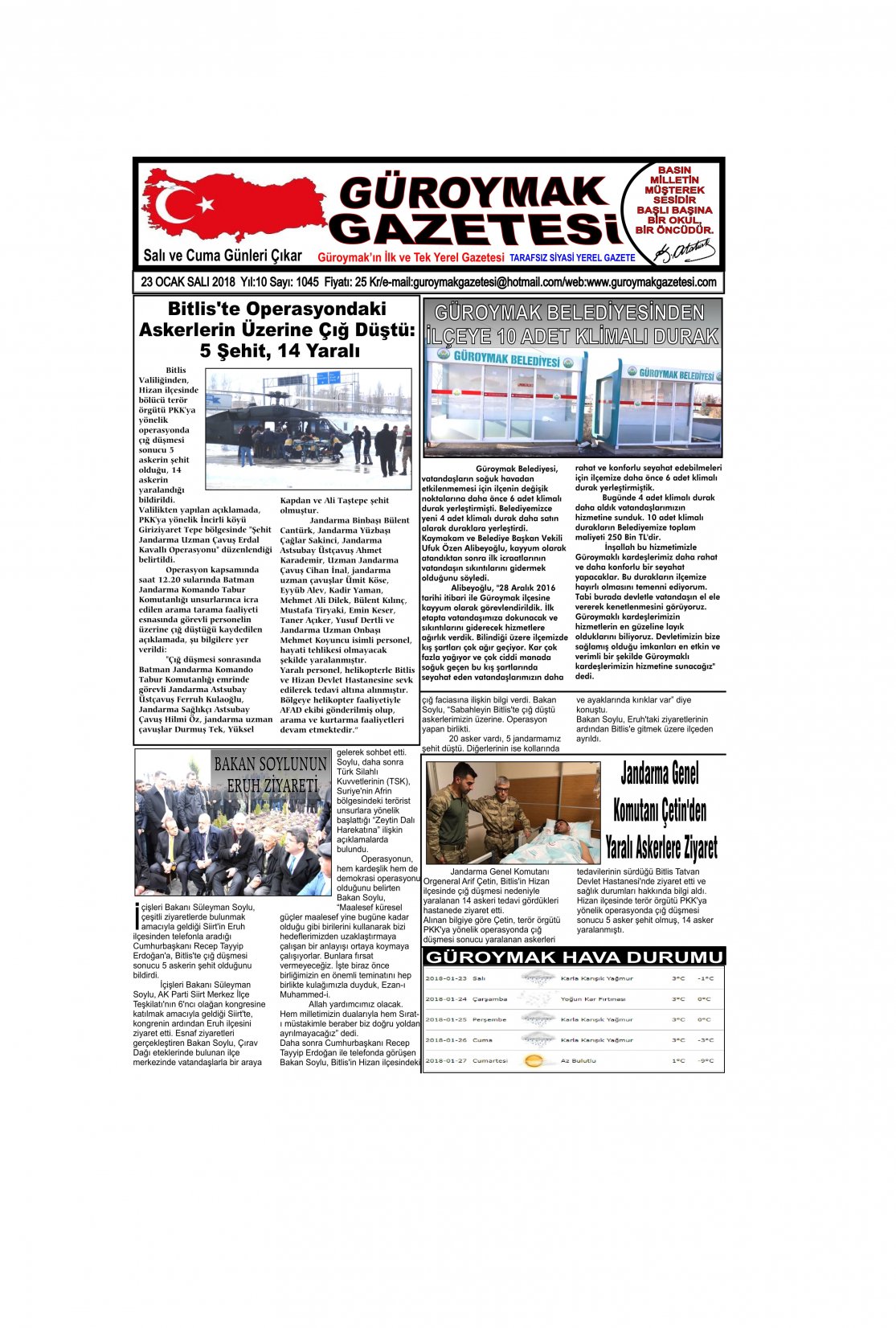 Güroymak Gazetesi 1-1.jpg Sayılı Gazete Küpürü