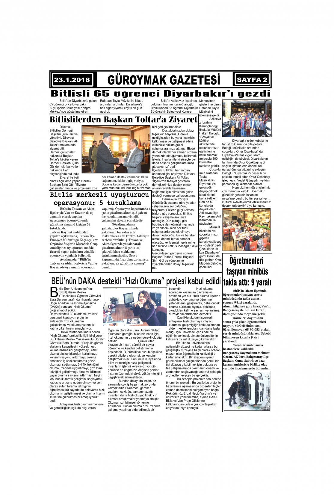 Güroymak Gazetesi 2-1.jpg Sayılı Gazete Küpürü