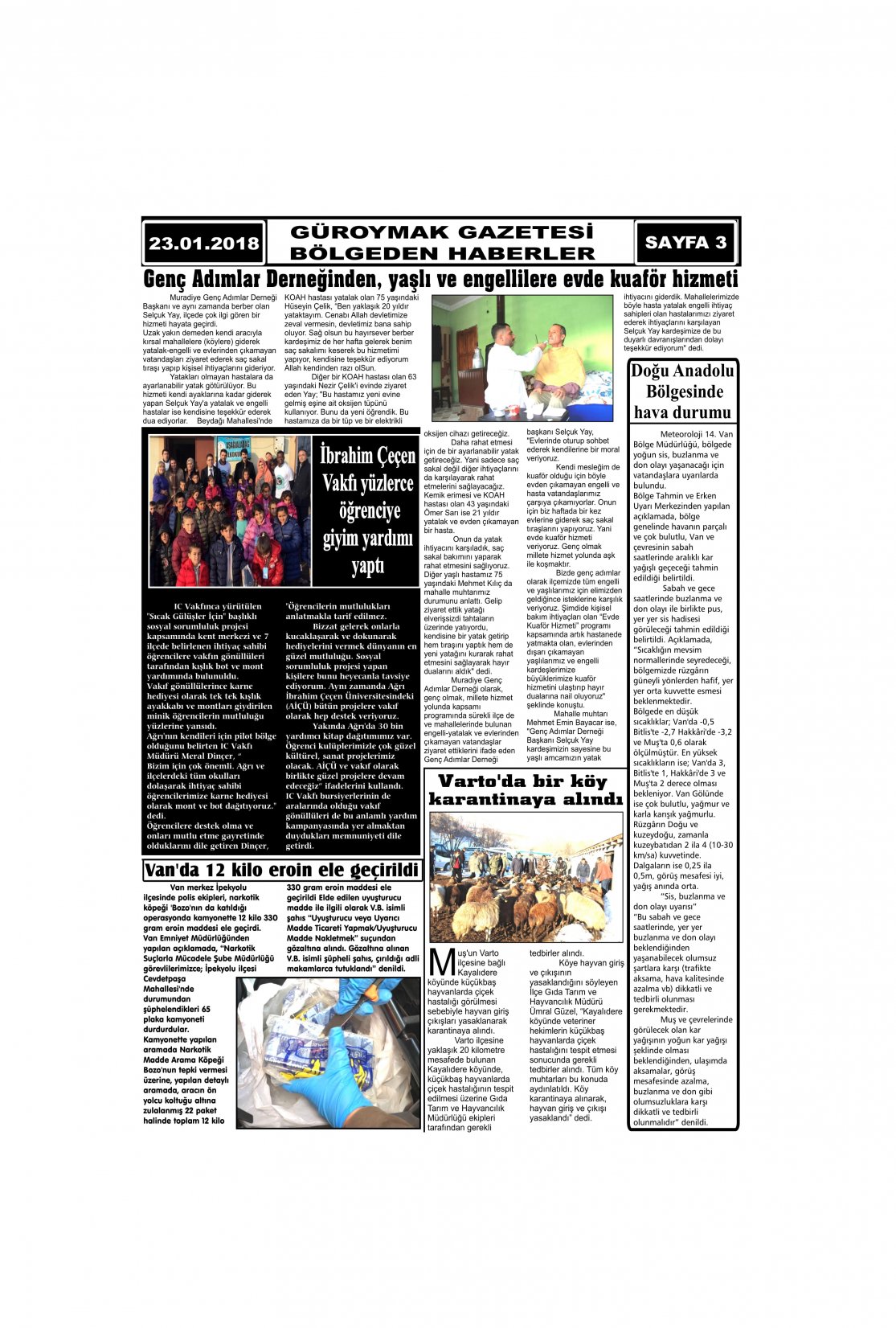 Güroymak Gazetesi 3-1.jpg Sayılı Gazete Küpürü