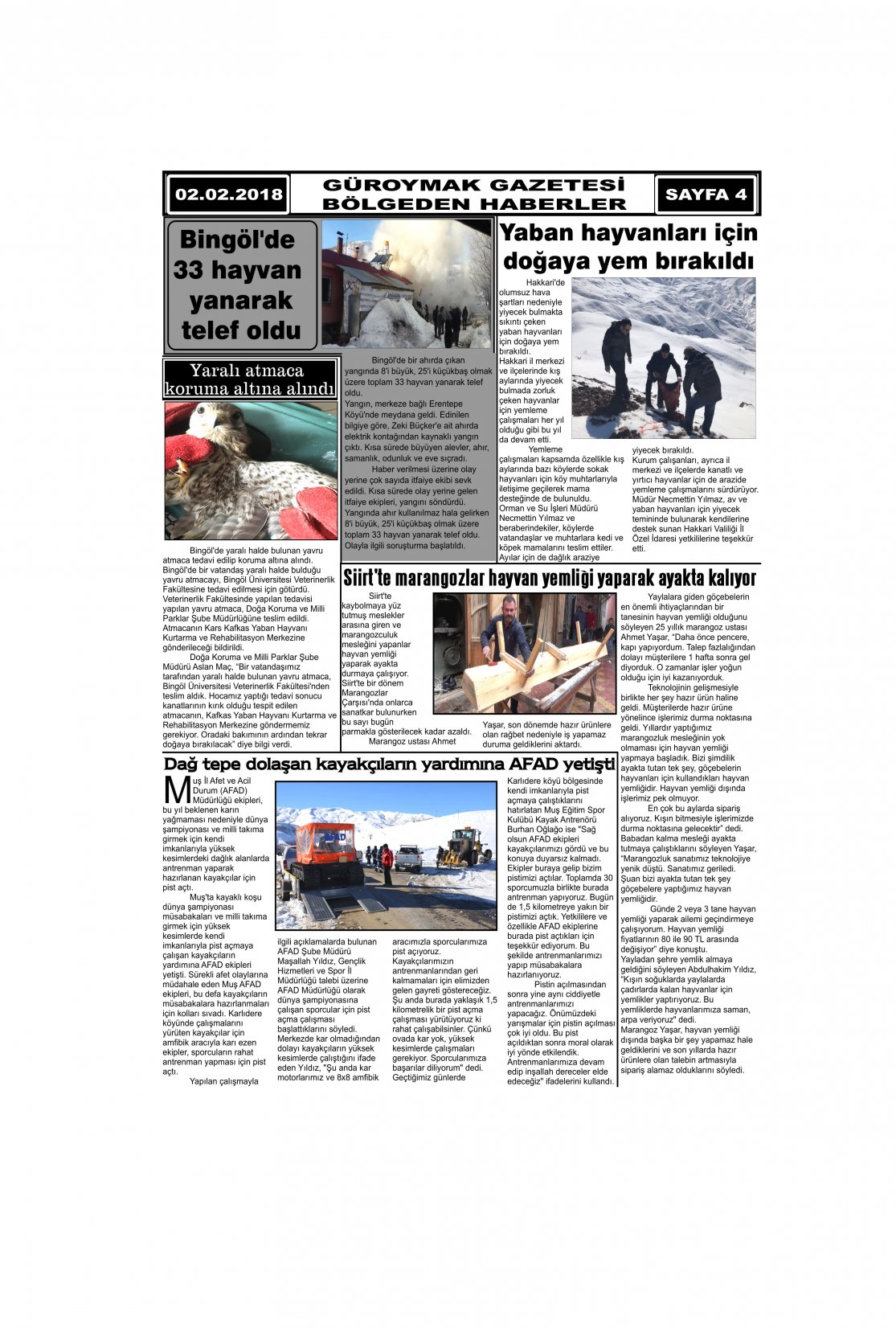 Güroymak Gazetesi 4-1.jpg Sayılı Gazete Küpürü