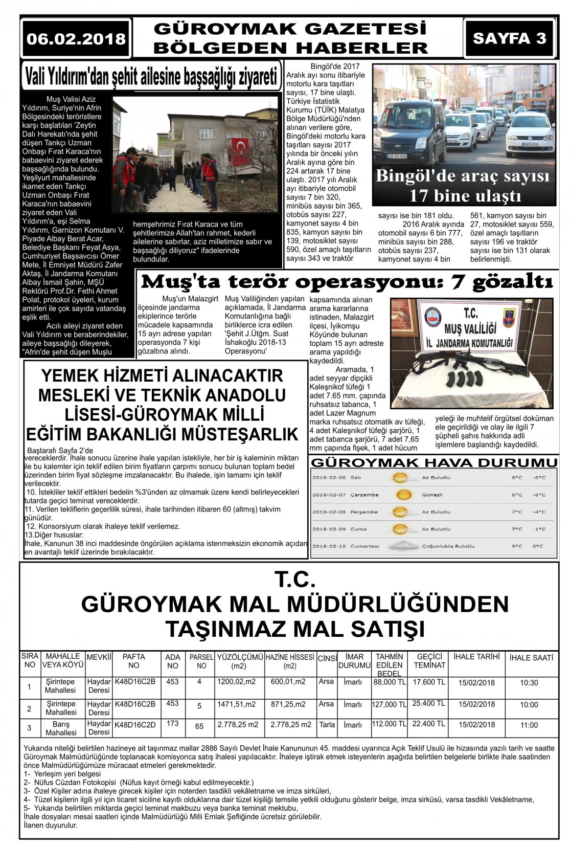 Güroymak Gazetesi 3.jpg Sayılı Gazete Küpürü