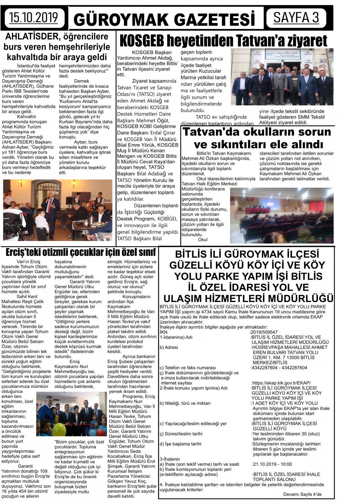 Güroymak Gazetesi 3-1.jpg Sayılı Gazete Küpürü