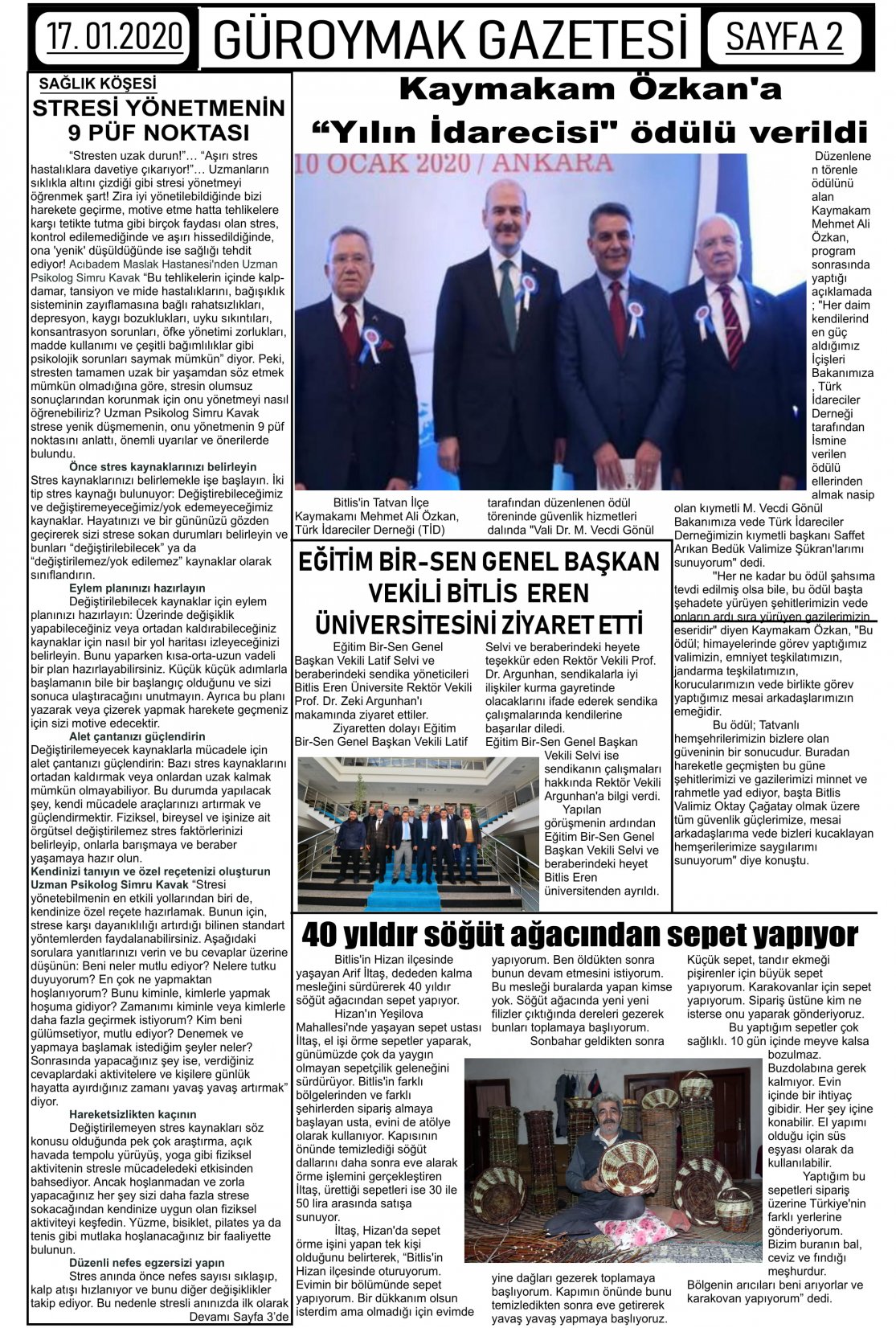 Güroymak Gazetesi 2-1.jpg Sayılı Gazete Küpürü