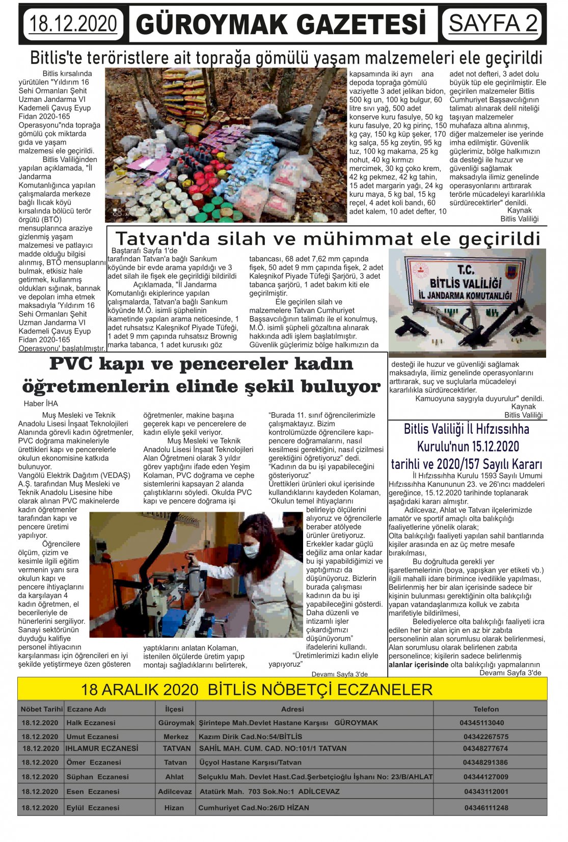 Güroymak Gazetesi 2-1.jpg Sayılı Gazete Küpürü