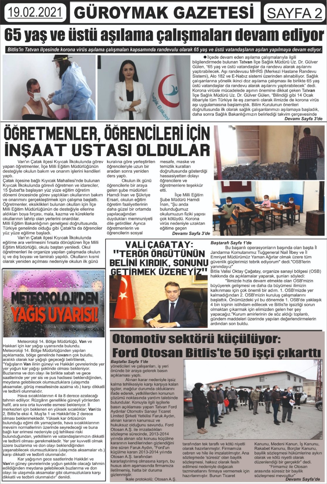 Güroymak Gazetesi  Sayılı Gazete Küpürü