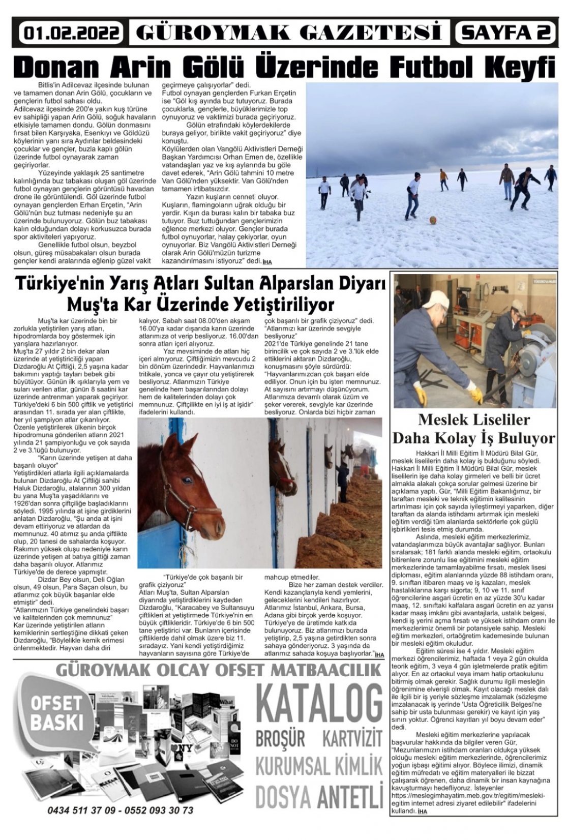 Güroymak Gazetesi  Sayılı Gazete Küpürü