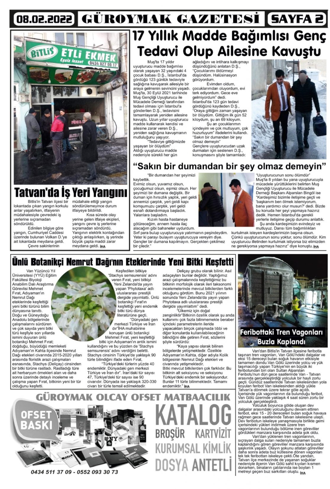 Güroymak Gazetesi  Sayılı Gazete Küpürü