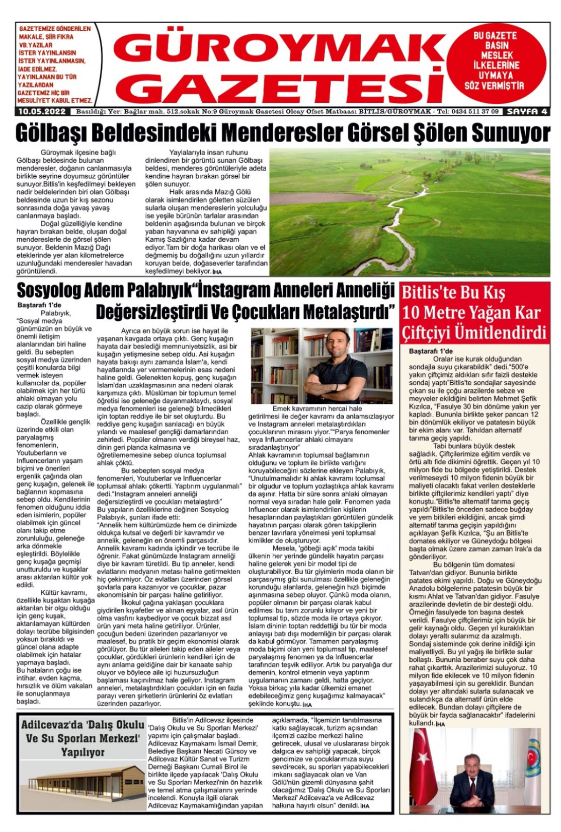 Güroymak Gazetesi  Sayılı Gazete Küpürü