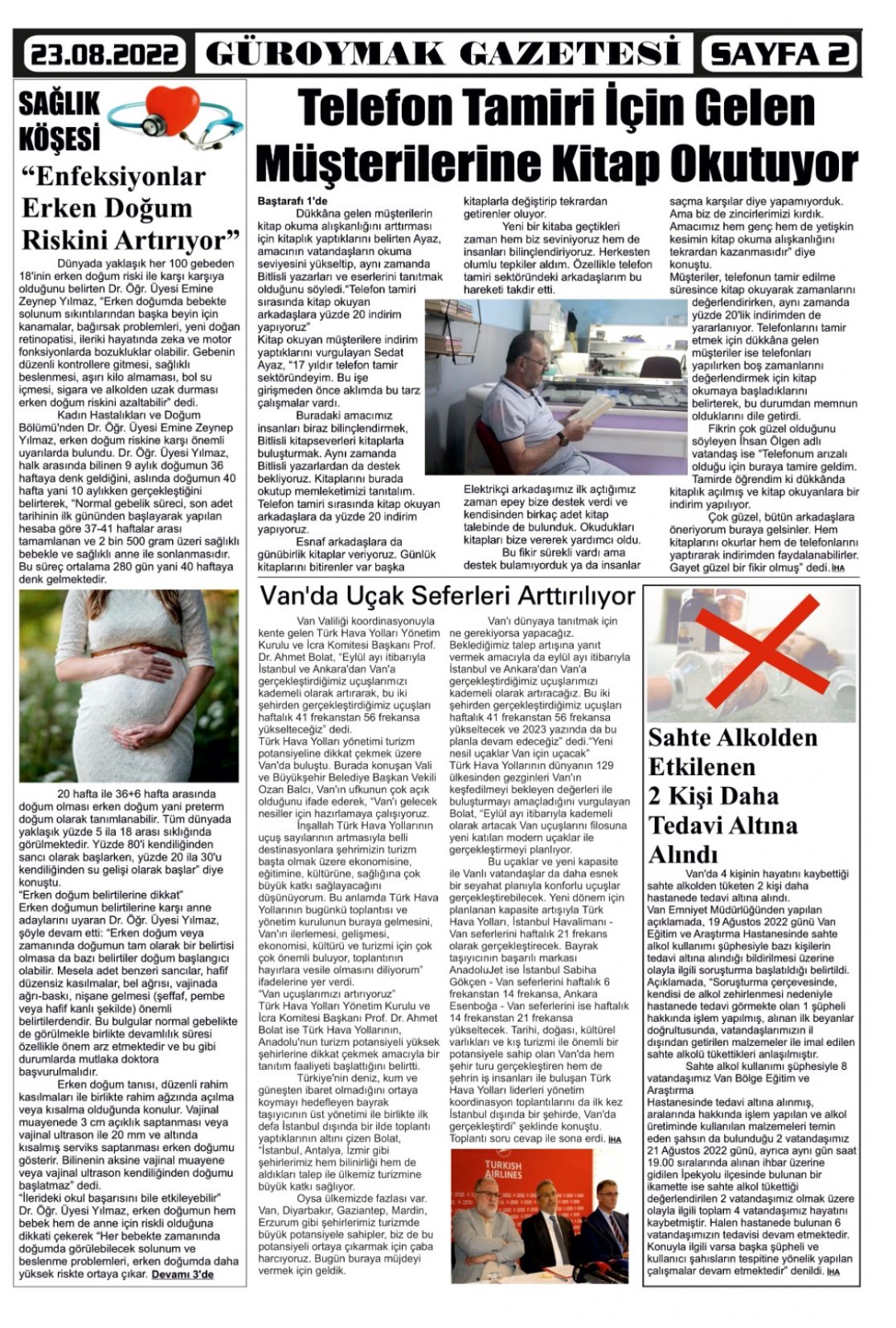 Güroymak Gazetesi  Sayılı Gazete Küpürü