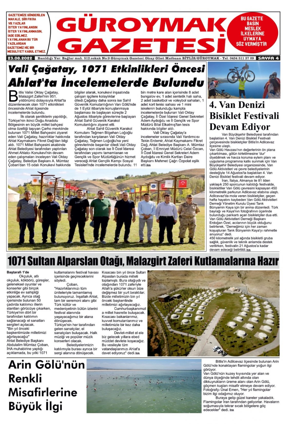 Güroymak Gazetesi  Sayılı Gazete Küpürü