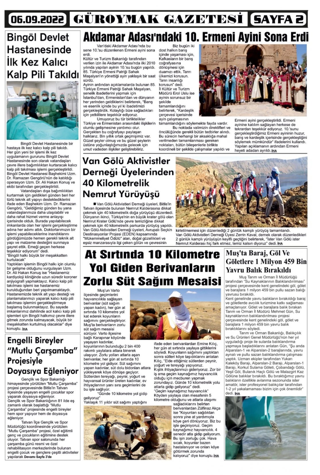 Güroymak Gazetesi  Sayılı Gazete Küpürü