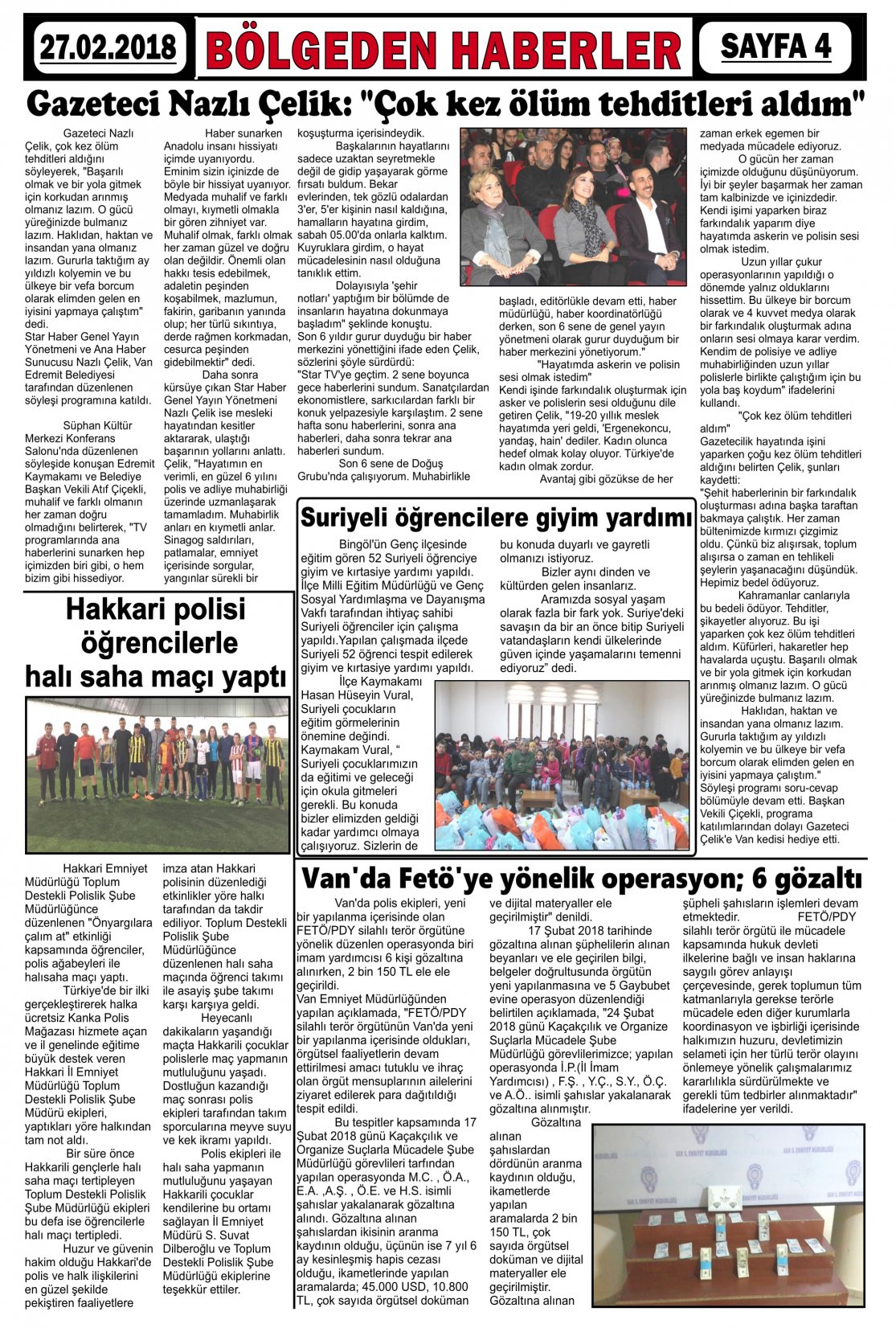Güroymak Gazetesi  Sayılı Gazete Küpürü