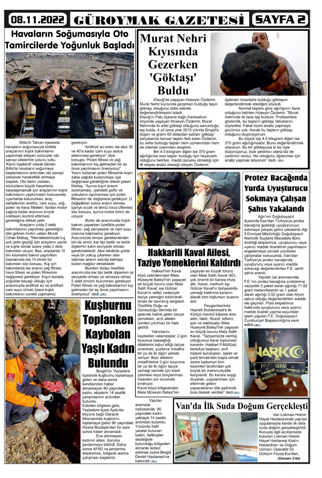 Güroymak Gazetesi  Sayılı Gazete Küpürü