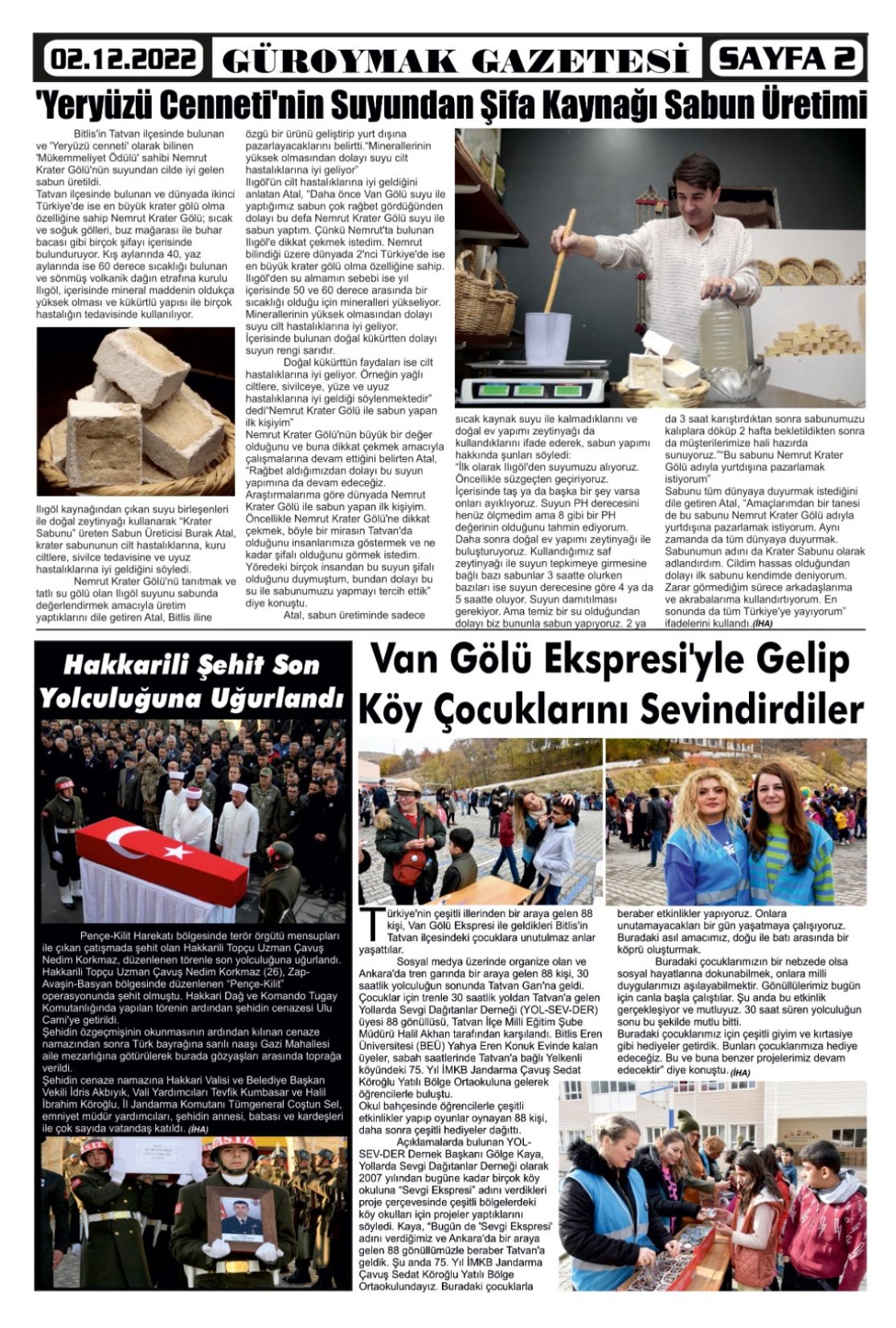 Güroymak Gazetesi  Sayılı Gazete Küpürü