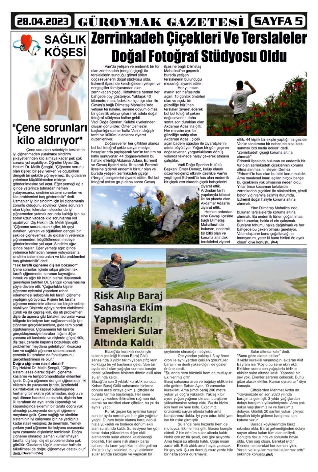 Güroymak Gazetesi  Sayılı Gazete Küpürü