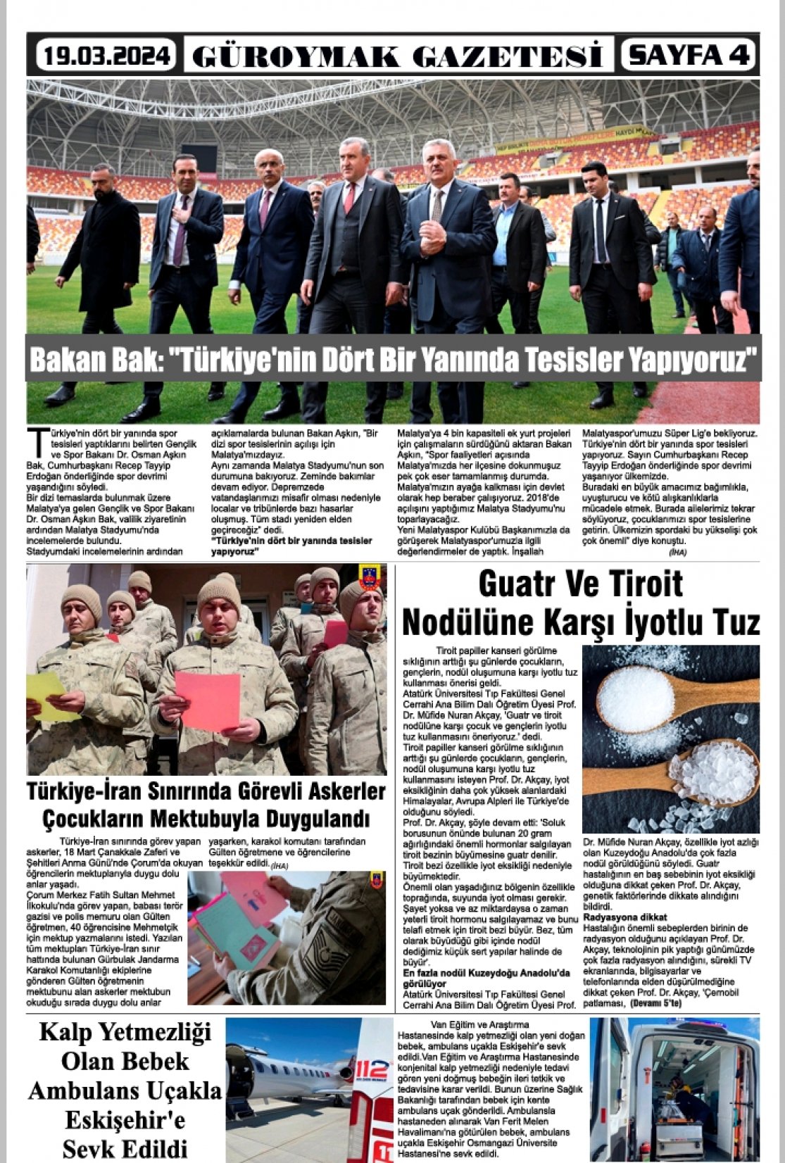 Güroymak Gazetesi  Sayılı Gazete Küpürü
