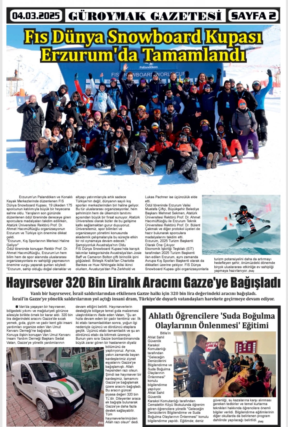 Güroymak Gazetesi  Sayılı Gazete Küpürü