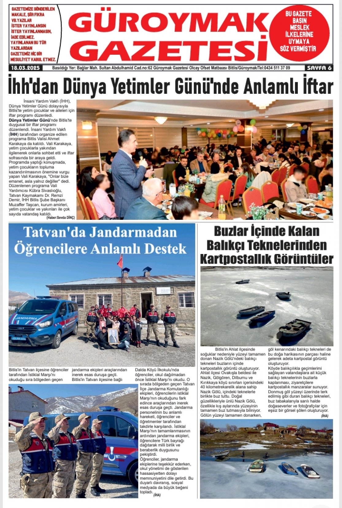 Güroymak Gazetesi  Sayılı Gazete Küpürü
