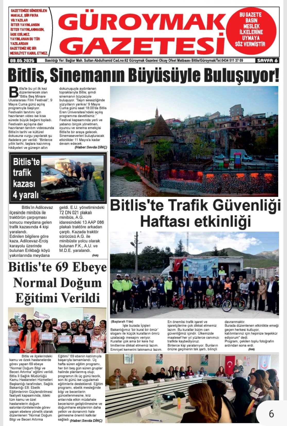 Güroymak Gazetesi  Sayılı Gazete Küpürü