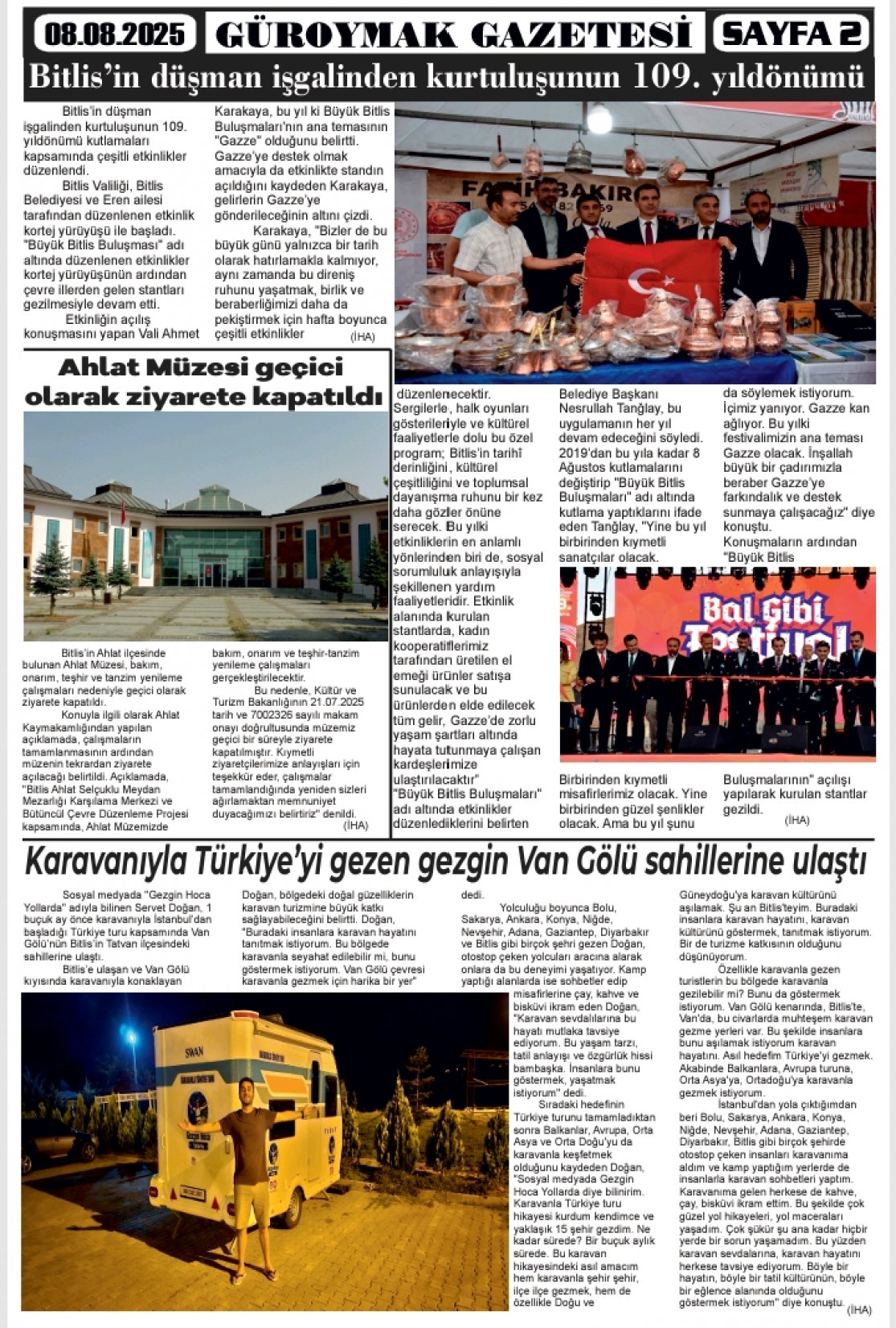 Güroymak Gazetesi  Sayılı Gazete Küpürü