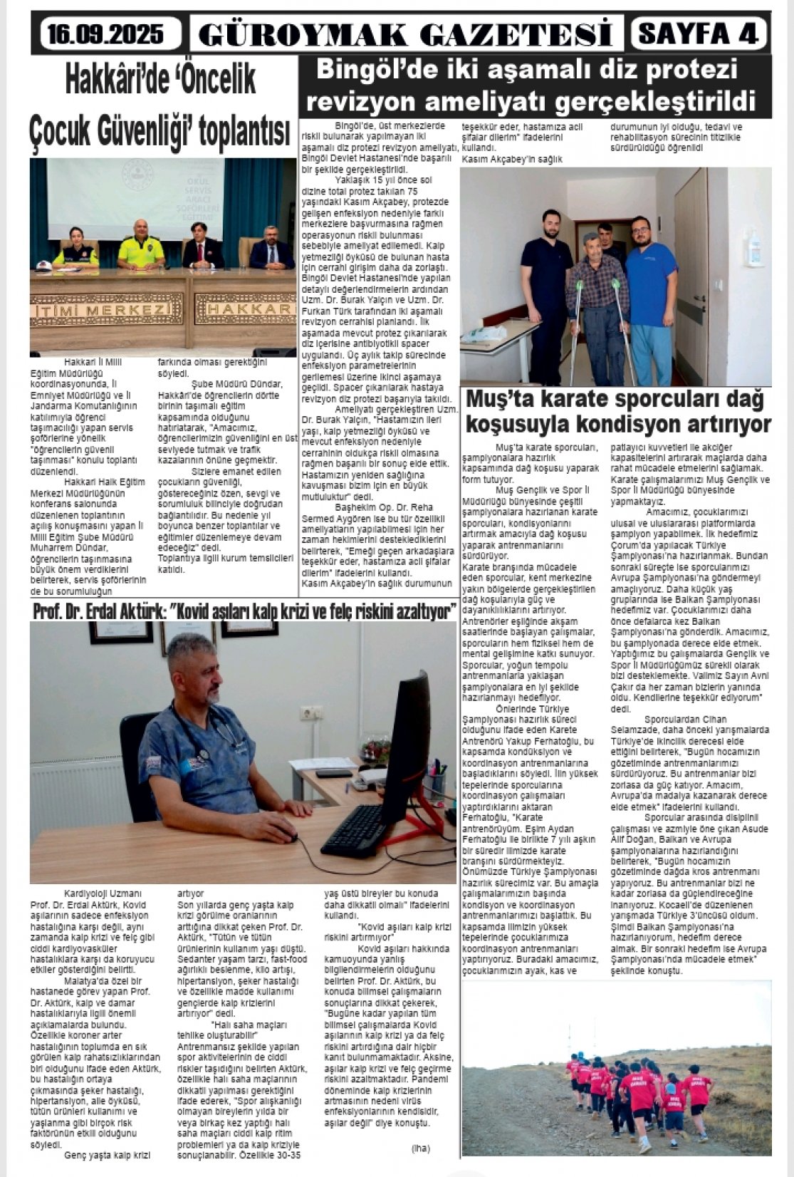 Güroymak Gazetesi  Sayılı Gazete Küpürü