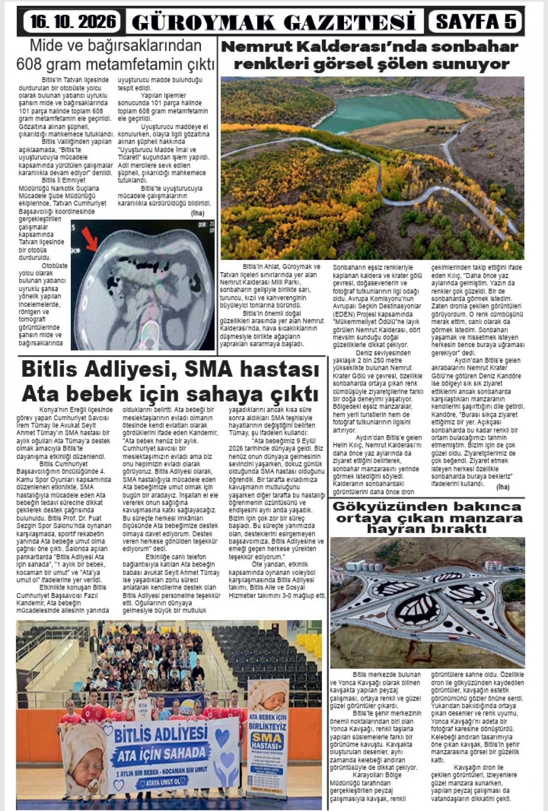 Güroymak Gazetesi  Sayılı Gazete Küpürü