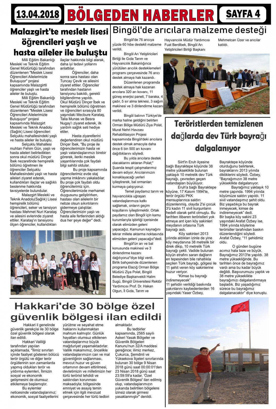 Güroymak Gazetesi  Sayılı Gazete Küpürü