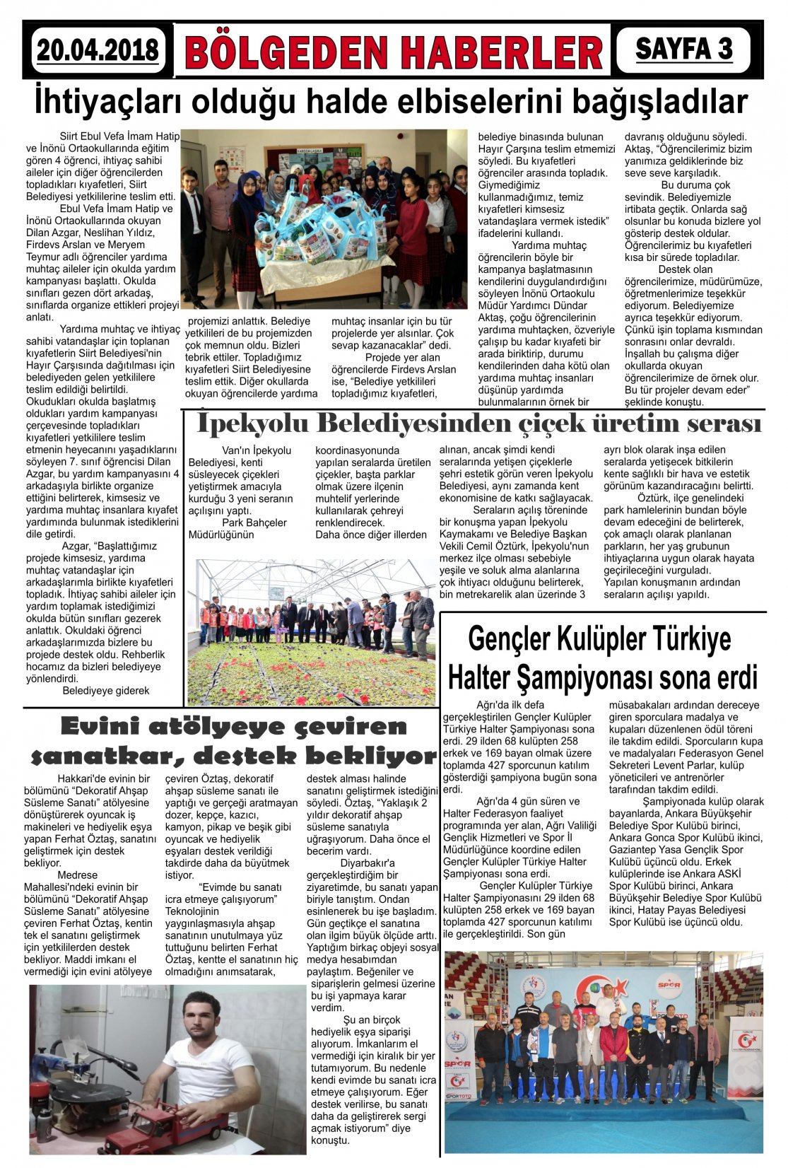Güroymak Gazetesi  Sayılı Gazete Küpürü
