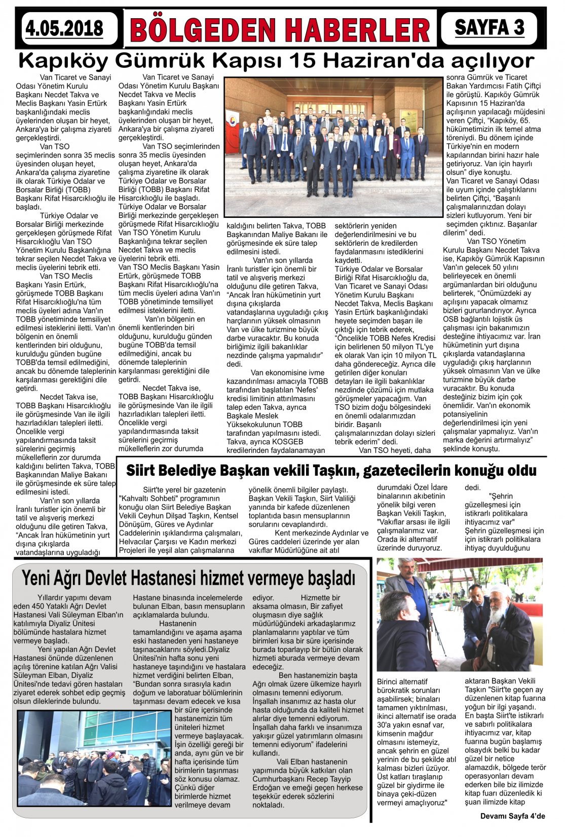 Güroymak Gazetesi  Sayılı Gazete Küpürü