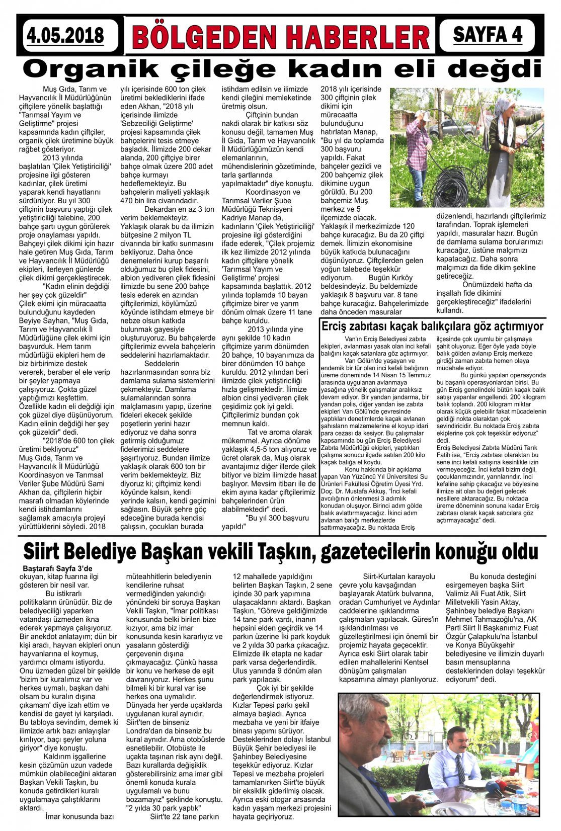 Güroymak Gazetesi  Sayılı Gazete Küpürü
