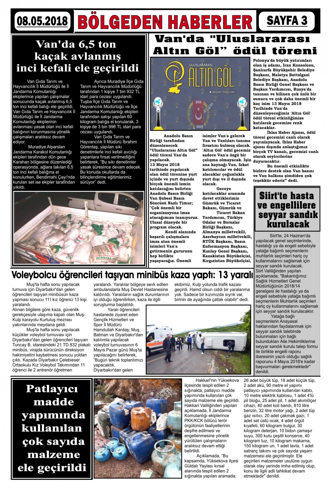 Güroymak Gazetesi  Sayılı Gazete Küpürü