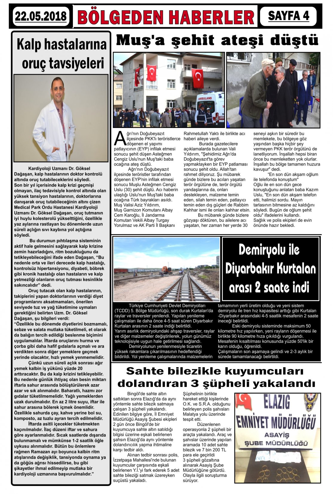 Güroymak Gazetesi  Sayılı Gazete Küpürü