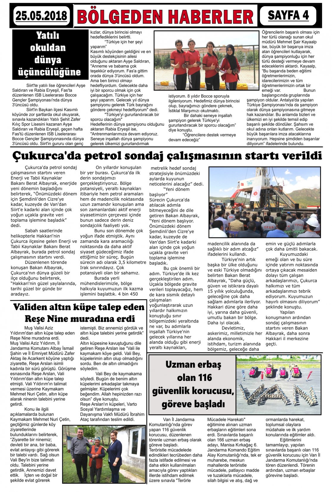 Güroymak Gazetesi  Sayılı Gazete Küpürü