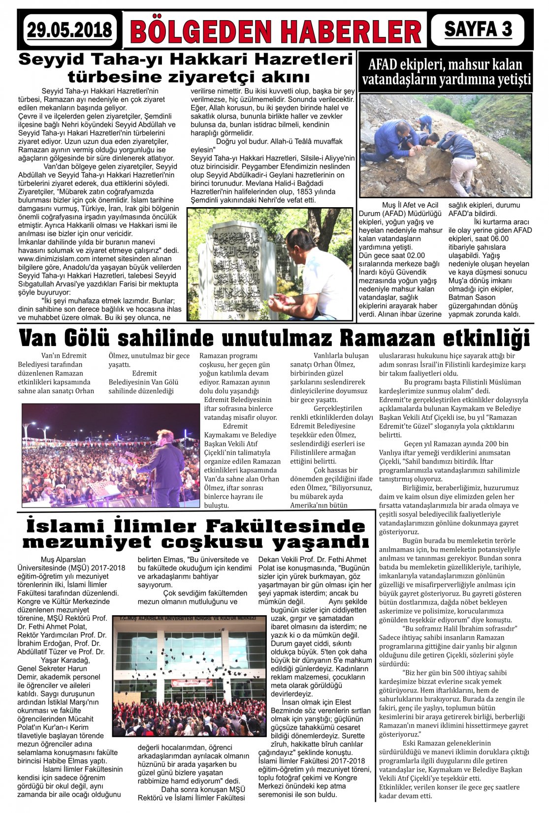 Güroymak Gazetesi  Sayılı Gazete Küpürü