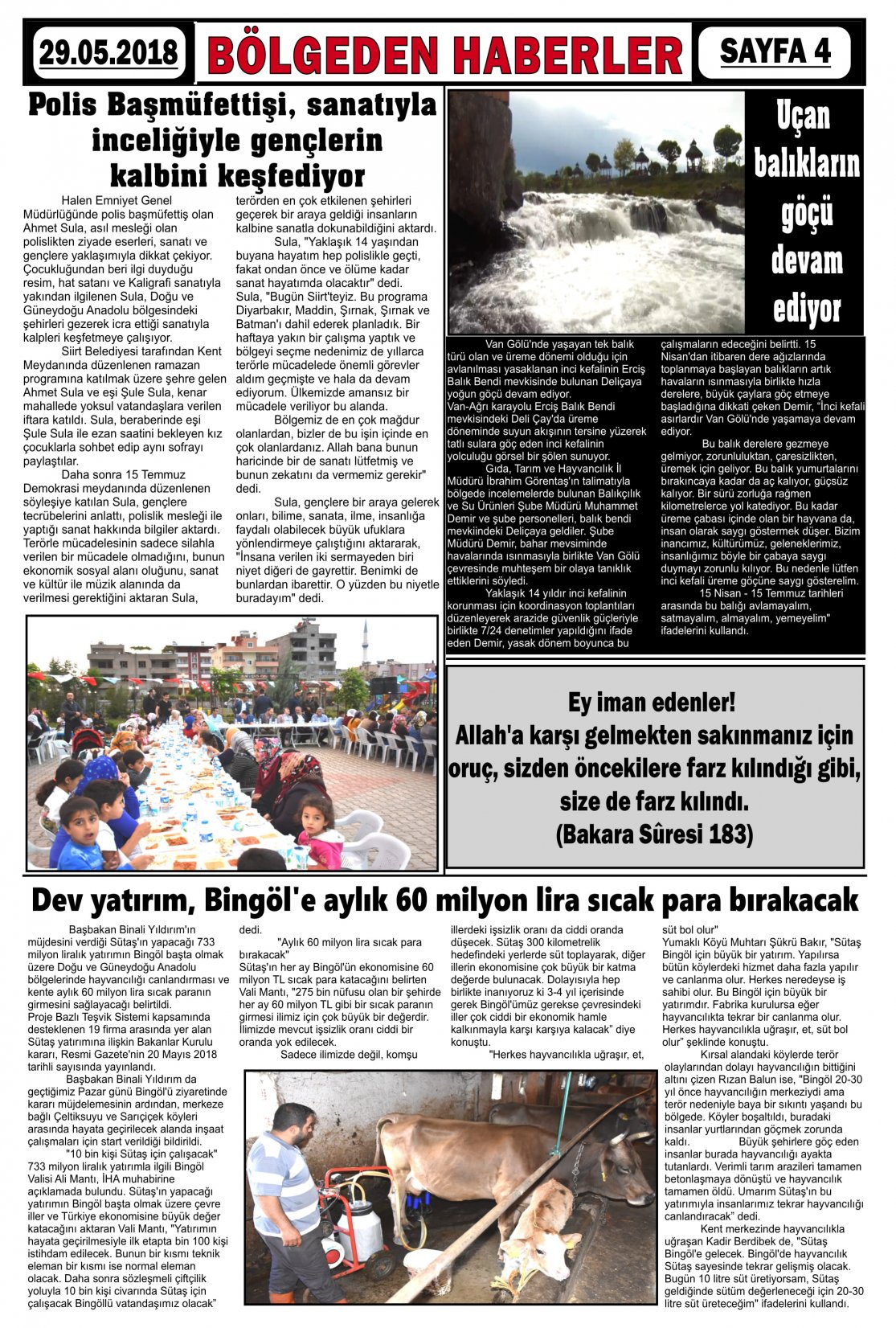 Güroymak Gazetesi  Sayılı Gazete Küpürü