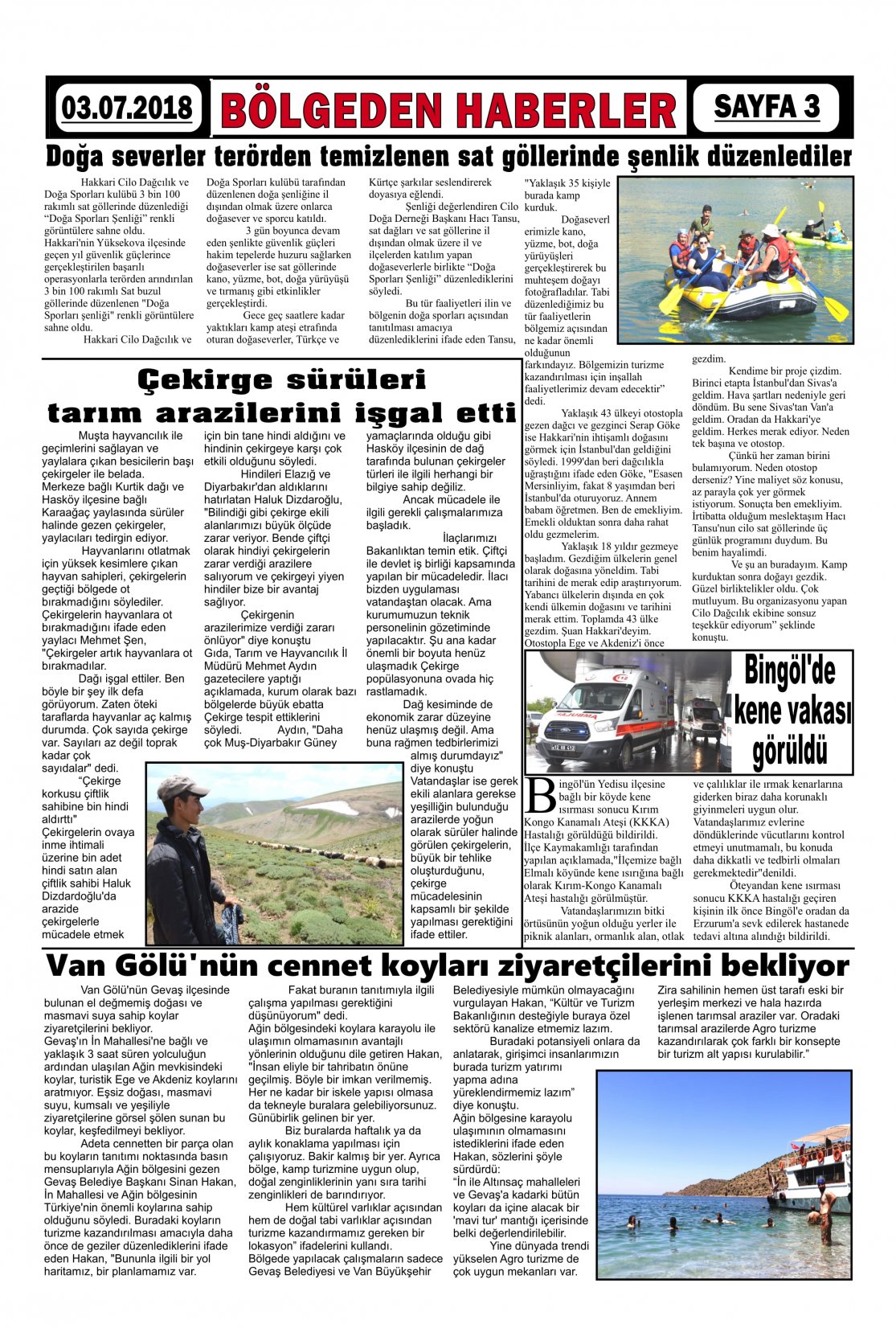 Güroymak Gazetesi  Sayılı Gazete Küpürü