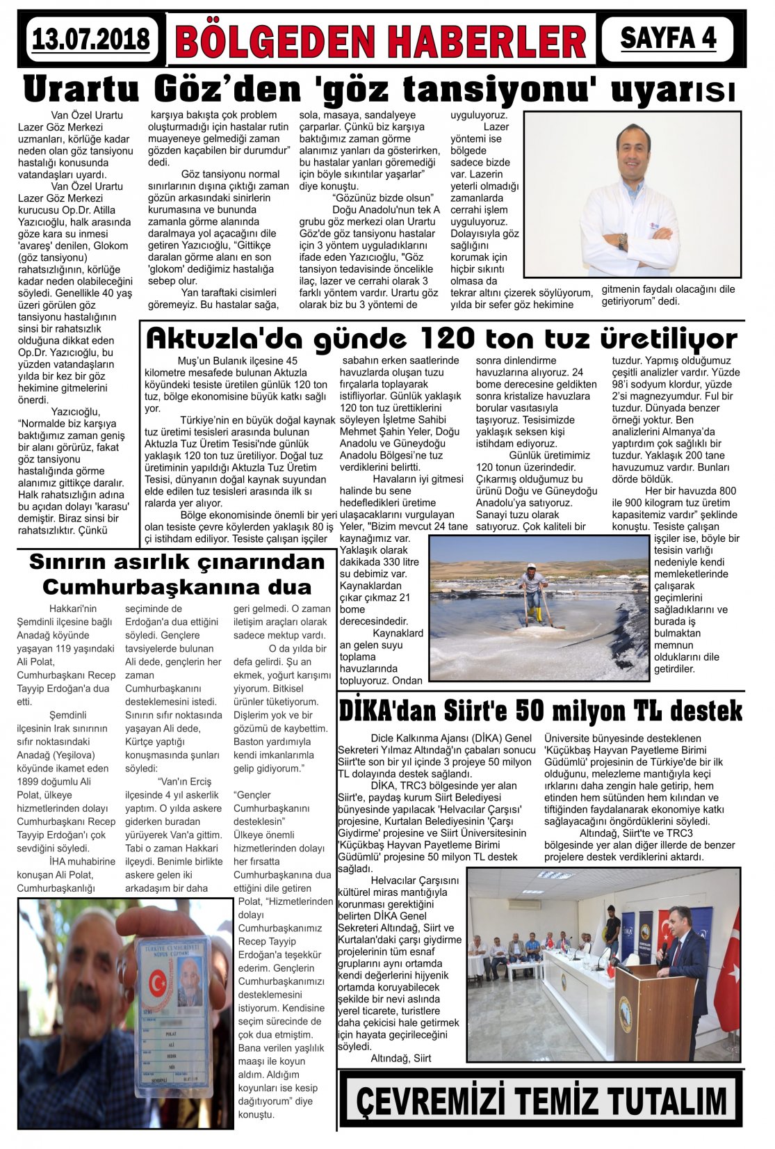 Güroymak Gazetesi  Sayılı Gazete Küpürü