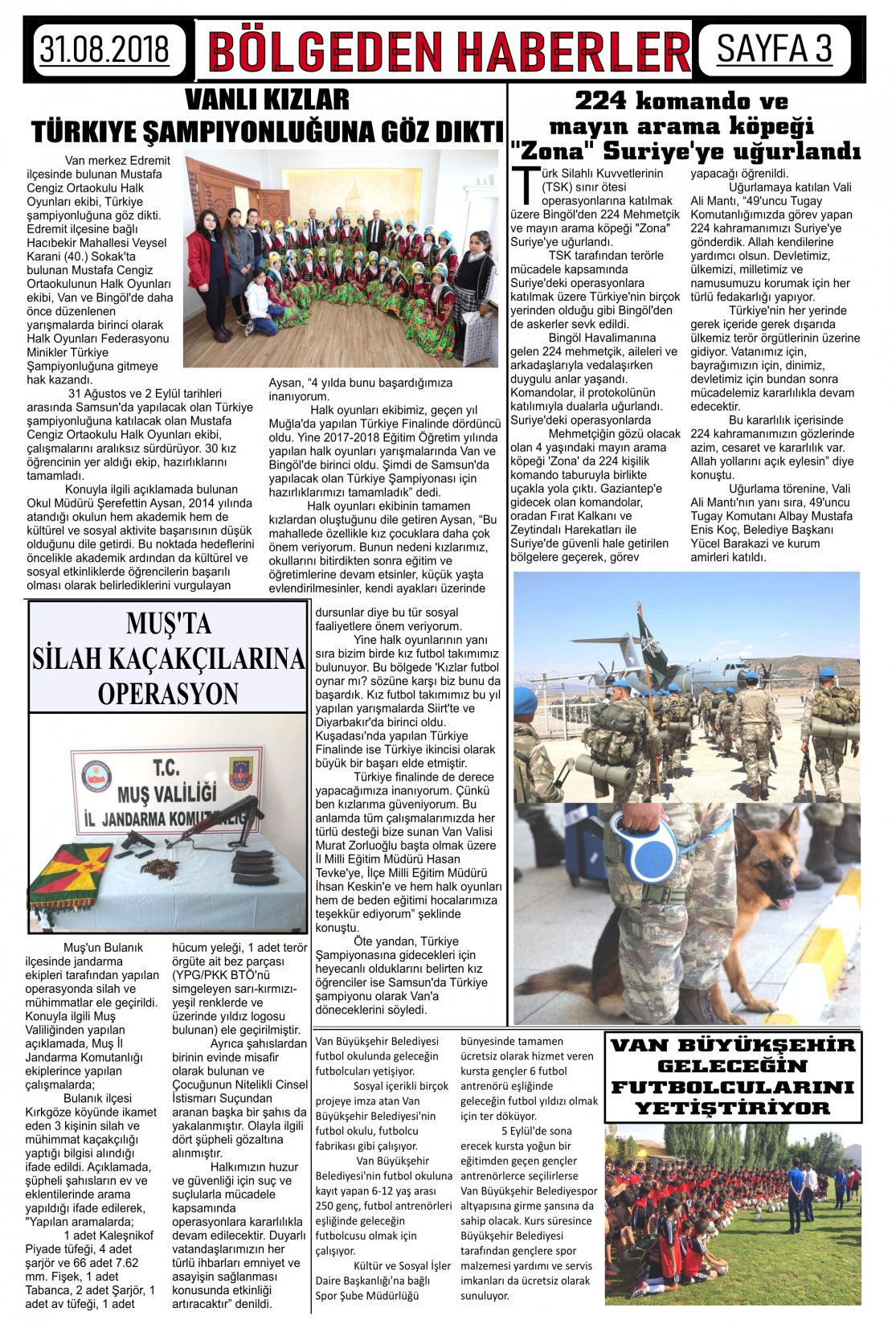 Güroymak Gazetesi  Sayılı Gazete Küpürü
