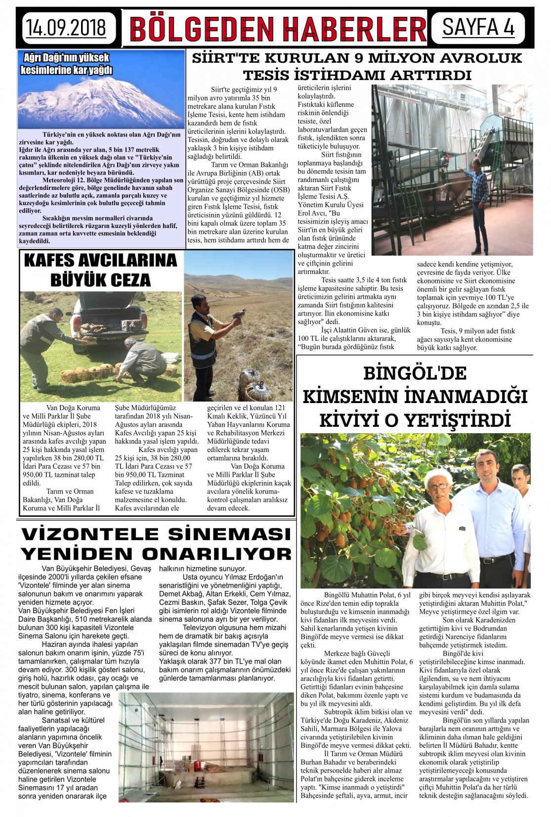 Güroymak Gazetesi  Sayılı Gazete Küpürü
